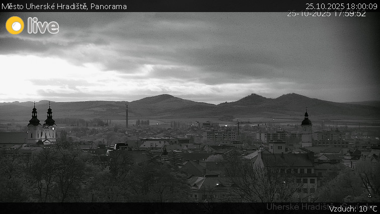Město Uherské Hradiště - Panorama - 25.10.2025 v 18:00 Město Uherské Hradiště - Panorama - 25.10.2025 v 18:00