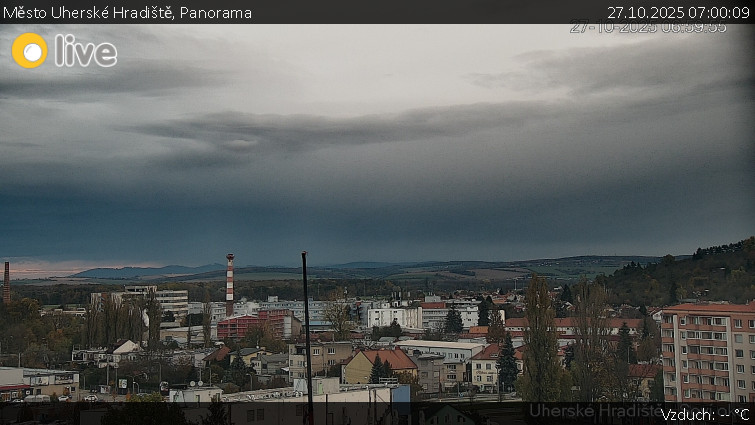 Město Uherské Hradiště - Panorama - 27.10.2025 v 07:00 Město Uherské Hradiště - Panorama - 27.10.2025 v 07:00