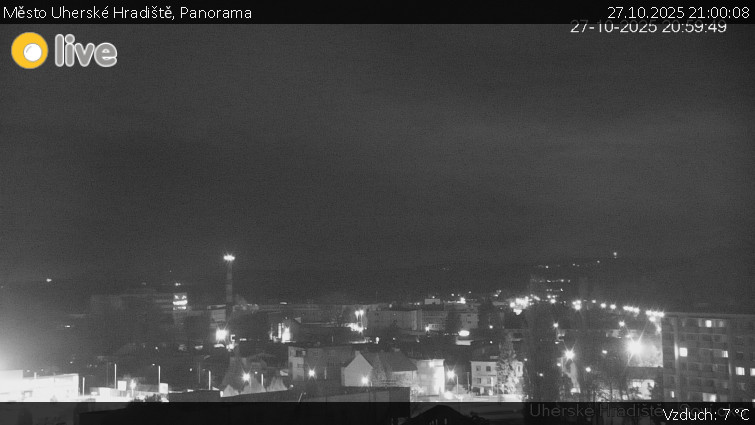 Město Uherské Hradiště - Panorama - 27.10.2025 v 21:00 Město Uherské Hradiště - Panorama - 27.10.2025 v 21:00