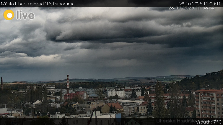 Město Uherské Hradiště - Panorama - 28.10.2025 v 12:00 Město Uherské Hradiště - Panorama - 28.10.2025 v 12:00