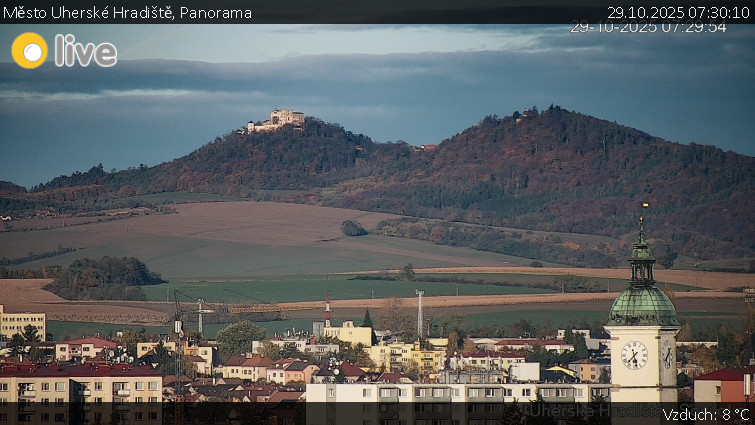 Město Uherské Hradiště - Panorama - 29.10.2025 v 07:30 Město Uherské Hradiště - Panorama - 29.10.2025 v 07:30