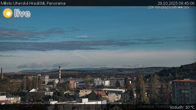 Město Uherské Hradiště - Panorama - 29.10.2025 v 08:45 Město Uherské Hradiště - Panorama - 29.10.2025 v 08:45