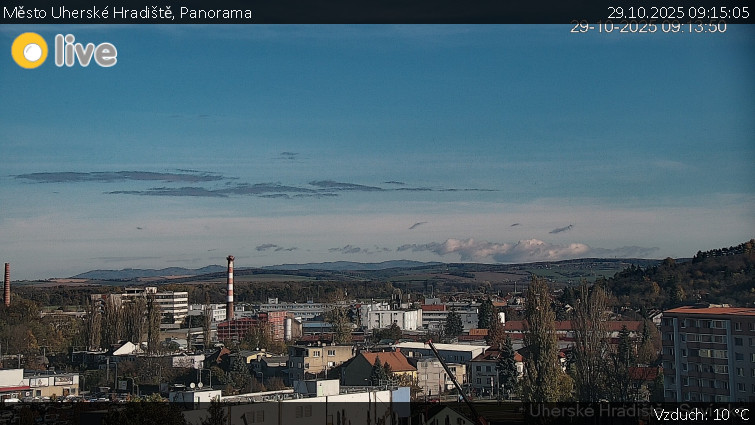 Město Uherské Hradiště - Panorama - 29.10.2025 v 09:15 Město Uherské Hradiště - Panorama - 29.10.2025 v 09:15