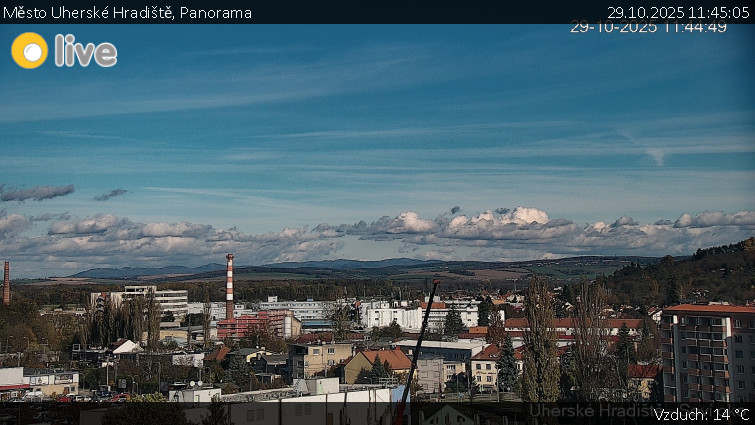 Město Uherské Hradiště - Panorama - 29.10.2025 v 11:45 Město Uherské Hradiště - Panorama - 29.10.2025 v 11:45