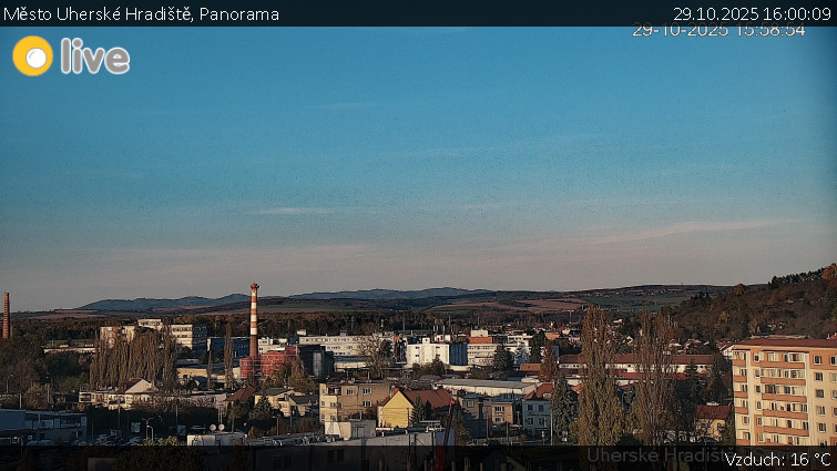 Město Uherské Hradiště - Panorama - 29.10.2025 v 16:00 Město Uherské Hradiště - Panorama - 29.10.2025 v 16:00