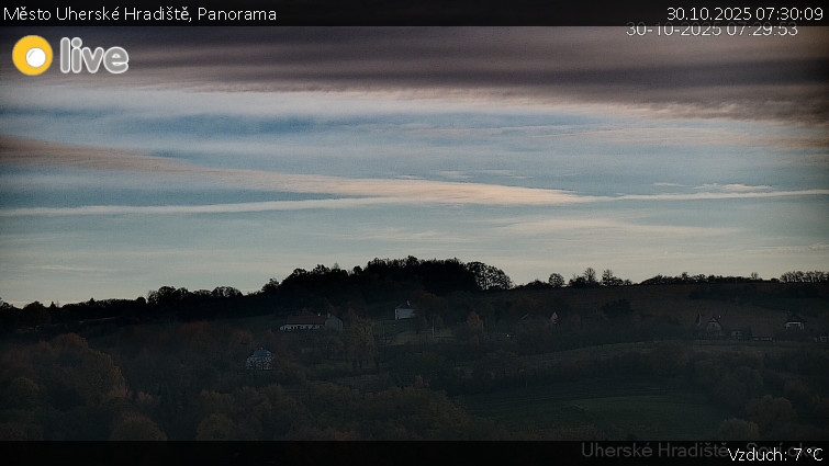 Město Uherské Hradiště - Panorama - 30.10.2025 v 07:30 Město Uherské Hradiště - Panorama - 30.10.2025 v 07:30