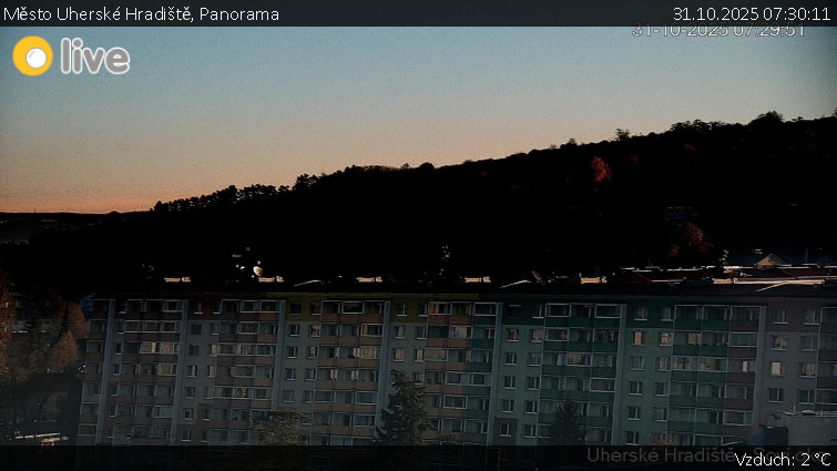 Město Uherské Hradiště - Panorama - 31.10.2025 v 07:30 Město Uherské Hradiště - Panorama - 31.10.2025 v 07:30