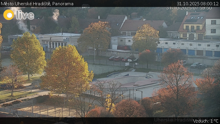 Město Uherské Hradiště - Panorama - 31.10.2025 v 08:00 Město Uherské Hradiště - Panorama - 31.10.2025 v 08:00