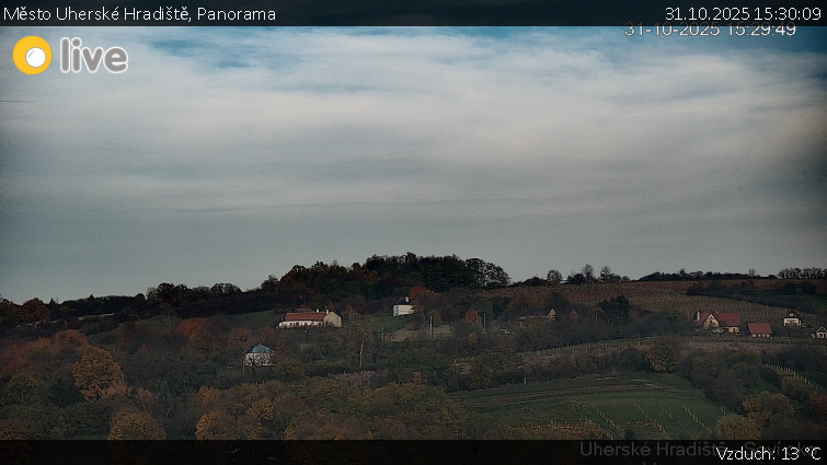 Město Uherské Hradiště - Panorama - 31.10.2025 v 15:30 Město Uherské Hradiště - Panorama - 31.10.2025 v 15:30