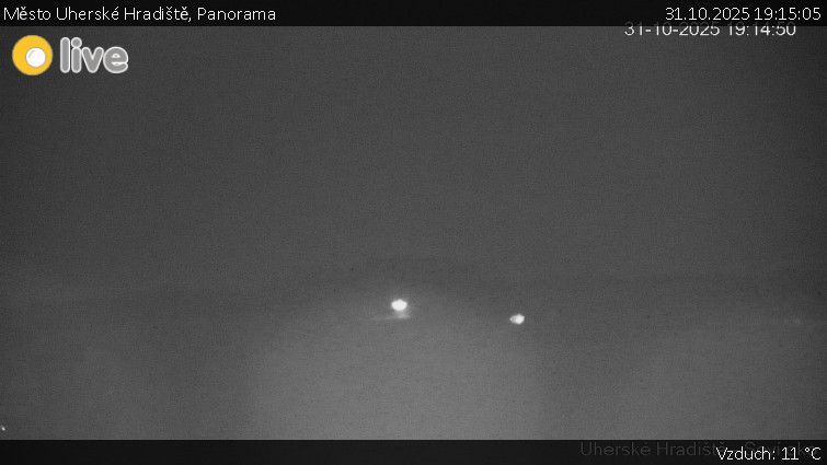 Město Uherské Hradiště - Panorama - 31.10.2025 v 19:15 Město Uherské Hradiště - Panorama - 31.10.2025 v 19:15
