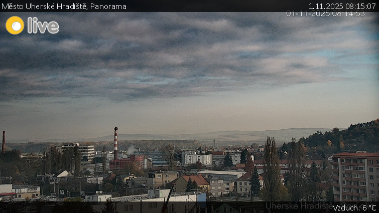 Město Uherské Hradiště - Panorama - 1.11.2025 v 08:15 Město Uherské Hradiště - Panorama - 1.11.2025 v 08:15