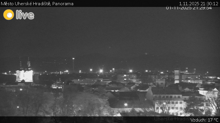 Město Uherské Hradiště - Panorama - 1.11.2025 v 21:30 Město Uherské Hradiště - Panorama - 1.11.2025 v 21:30