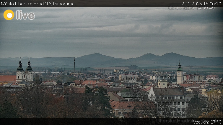 Město Uherské Hradiště - Panorama - 2.11.2025 v 15:00 Město Uherské Hradiště - Panorama - 2.11.2025 v 15:00
