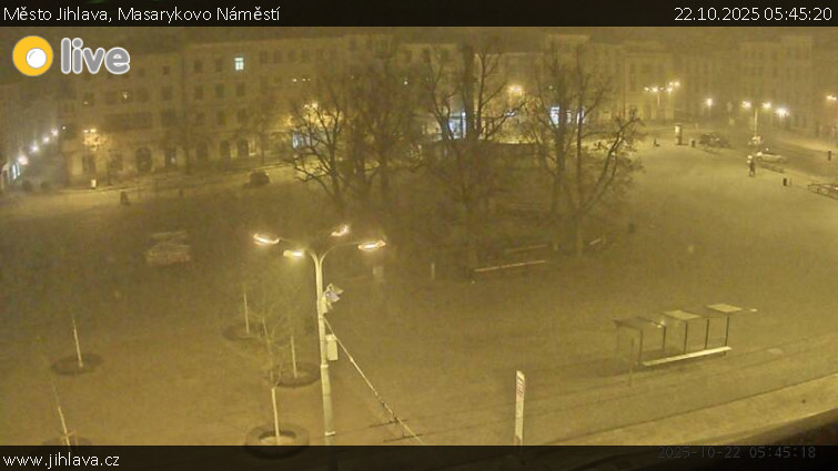 Město Jihlava - Masarykovo Náměstí - 22.10.2025 v 05:45 Město Jihlava - Masarykovo Náměstí - 22.10.2025 v 05:45