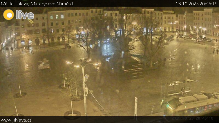 Město Jihlava - Masarykovo Náměstí - 23.10.2025 v 20:45 Město Jihlava - Masarykovo Náměstí - 23.10.2025 v 20:45
