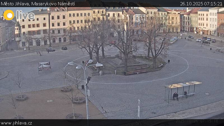 Město Jihlava - Masarykovo Náměstí - 26.10.2025 v 07:15 Město Jihlava - Masarykovo Náměstí - 26.10.2025 v 07:15