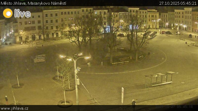 Město Jihlava - Masarykovo Náměstí - 27.10.2025 v 05:45 Město Jihlava - Masarykovo Náměstí - 27.10.2025 v 05:45