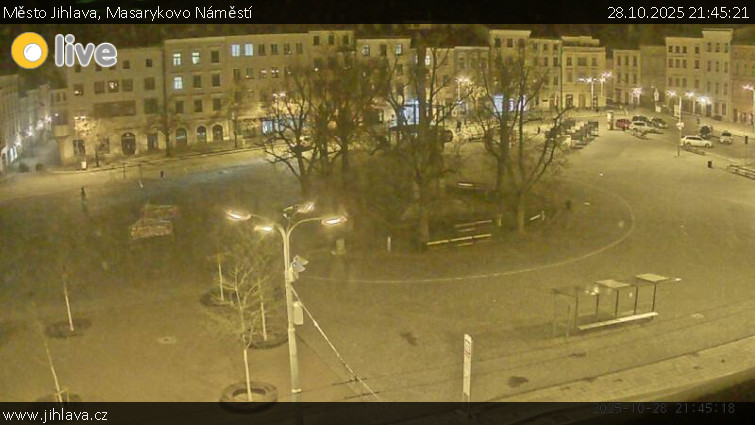 Město Jihlava - Masarykovo Náměstí - 28.10.2025 v 21:45 Město Jihlava - Masarykovo Náměstí - 28.10.2025 v 21:45