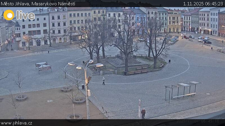 Město Jihlava - Masarykovo Náměstí - 1.11.2025 v 06:45 Město Jihlava - Masarykovo Náměstí - 1.11.2025 v 06:45