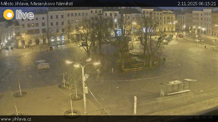 Město Jihlava - Masarykovo Náměstí - 2.11.2025 v 06:15 Město Jihlava - Masarykovo Náměstí - 2.11.2025 v 06:15
