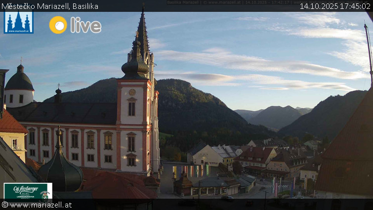 Městečko Mariazell - Basilika - 14.10.2025 v 17:45 Městečko Mariazell - Basilika - 14.10.2025 v 17:45