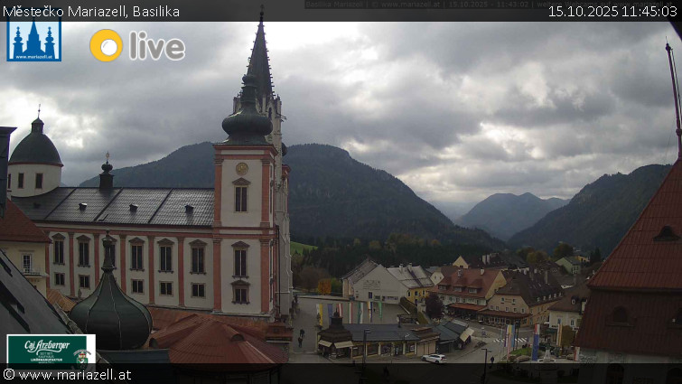 Městečko Mariazell - Basilika - 15.10.2025 v 11:45 Městečko Mariazell - Basilika - 15.10.2025 v 11:45