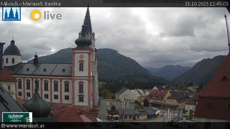 Městečko Mariazell - Basilika - 15.10.2025 v 12:45 Městečko Mariazell - Basilika - 15.10.2025 v 12:45