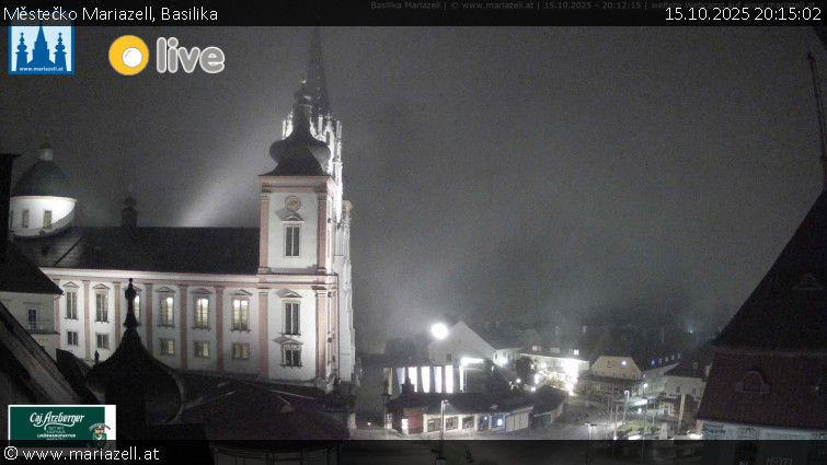 Městečko Mariazell - Basilika - 15.10.2025 v 20:15 Městečko Mariazell - Basilika - 15.10.2025 v 20:15