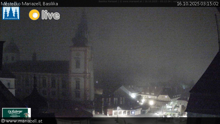 Městečko Mariazell - Basilika - 16.10.2025 v 03:15 Městečko Mariazell - Basilika - 16.10.2025 v 03:15