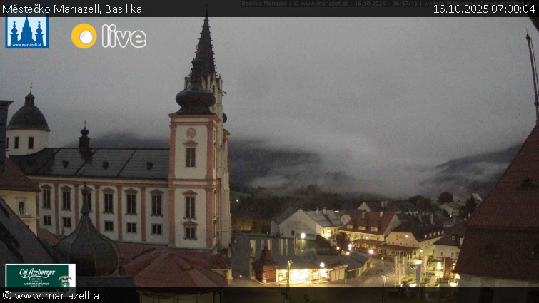Městečko Mariazell - Basilika - 16.10.2025 v 07:00 Městečko Mariazell - Basilika - 16.10.2025 v 07:00