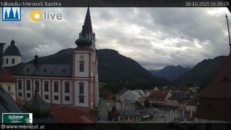 Městečko Mariazell - Basilika - 16.10.2025 v 16:30 Městečko Mariazell - Basilika - 16.10.2025 v 16:30
