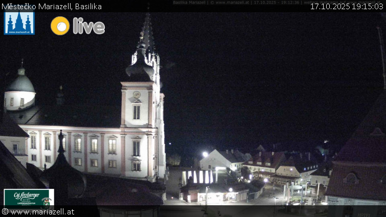 Městečko Mariazell - Basilika - 17.10.2025 v 19:15 Městečko Mariazell - Basilika - 17.10.2025 v 19:15
