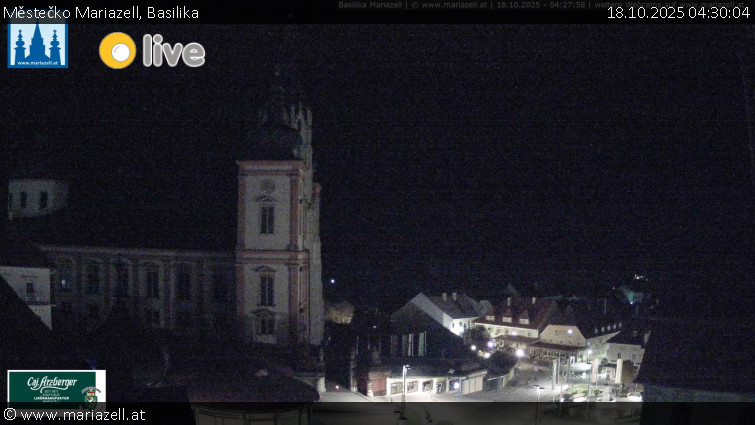 Městečko Mariazell - Basilika - 18.10.2025 v 04:30 Městečko Mariazell - Basilika - 18.10.2025 v 04:30