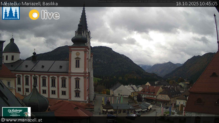 Městečko Mariazell - Basilika - 18.10.2025 v 10:45 Městečko Mariazell - Basilika - 18.10.2025 v 10:45