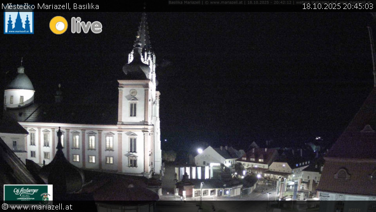 Městečko Mariazell - Basilika - 18.10.2025 v 20:45 Městečko Mariazell - Basilika - 18.10.2025 v 20:45