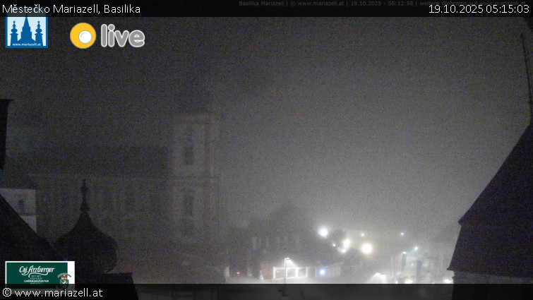 Městečko Mariazell - Basilika - 19.10.2025 v 05:15 Městečko Mariazell - Basilika - 19.10.2025 v 05:15