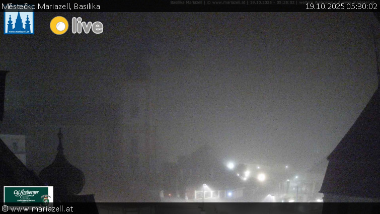 Městečko Mariazell - Basilika - 19.10.2025 v 05:30 Městečko Mariazell - Basilika - 19.10.2025 v 05:30