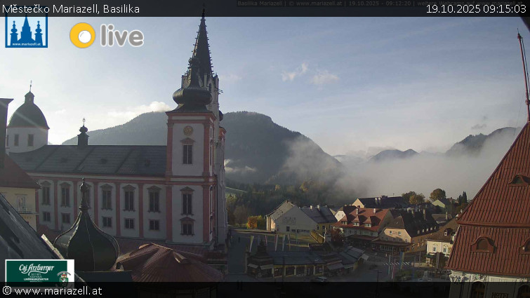 Městečko Mariazell - Basilika - 19.10.2025 v 09:15 Městečko Mariazell - Basilika - 19.10.2025 v 09:15