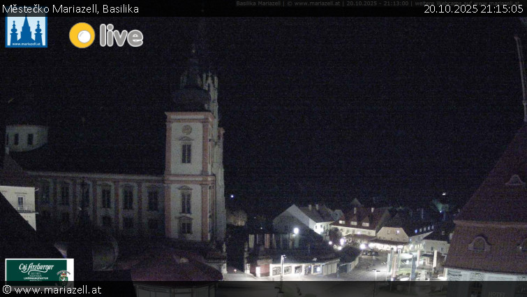 Městečko Mariazell - Basilika - 20.10.2025 v 21:15 Městečko Mariazell - Basilika - 20.10.2025 v 21:15