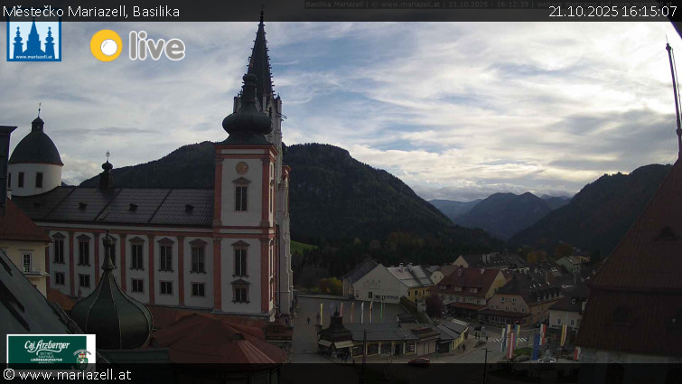 Městečko Mariazell - Basilika - 21.10.2025 v 16:15 Městečko Mariazell - Basilika - 21.10.2025 v 16:15
