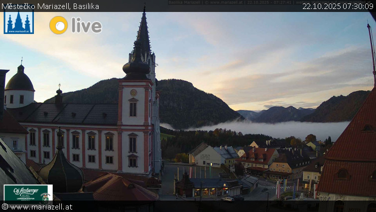 Městečko Mariazell - Basilika - 22.10.2025 v 07:30 Městečko Mariazell - Basilika - 22.10.2025 v 07:30
