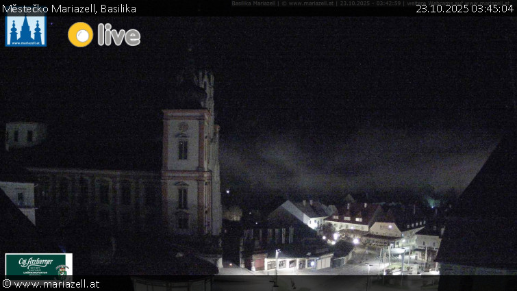 Městečko Mariazell - Basilika - 23.10.2025 v 03:45 Městečko Mariazell - Basilika - 23.10.2025 v 03:45