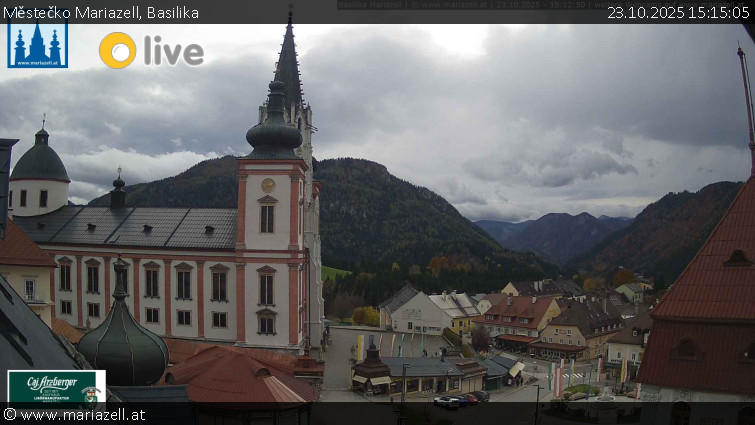Městečko Mariazell - Basilika - 23.10.2025 v 15:15 Městečko Mariazell - Basilika - 23.10.2025 v 15:15