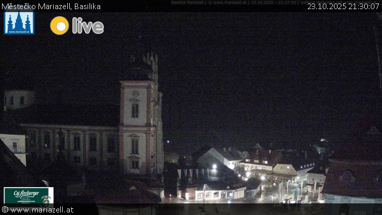 Městečko Mariazell - Basilika - 23.10.2025 v 21:30 Městečko Mariazell - Basilika - 23.10.2025 v 21:30