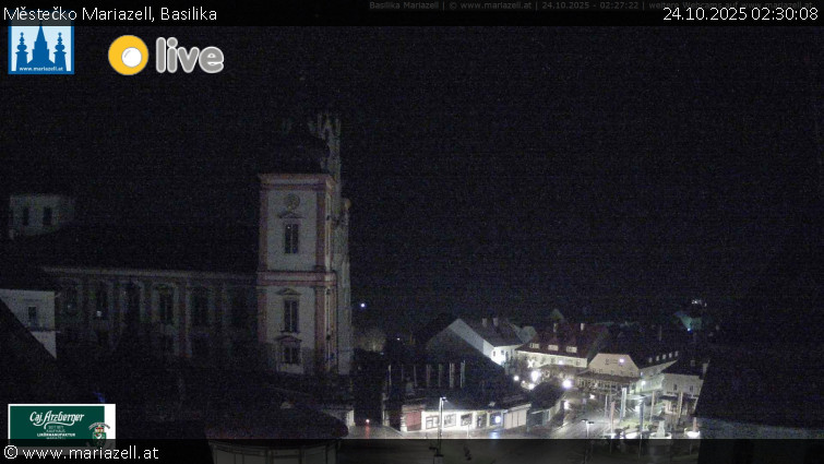 Městečko Mariazell - Basilika - 24.10.2025 v 02:30 Městečko Mariazell - Basilika - 24.10.2025 v 02:30