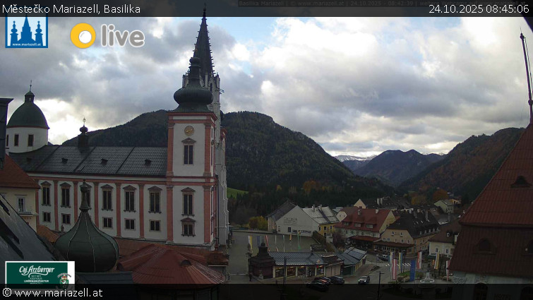 Městečko Mariazell - Basilika - 24.10.2025 v 08:45 Městečko Mariazell - Basilika - 24.10.2025 v 08:45