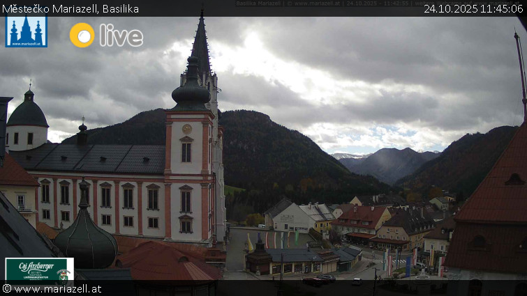 Městečko Mariazell - Basilika - 24.10.2025 v 11:45 Městečko Mariazell - Basilika - 24.10.2025 v 11:45