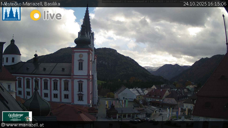 Městečko Mariazell - Basilika - 24.10.2025 v 16:15 Městečko Mariazell - Basilika - 24.10.2025 v 16:15