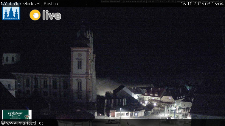 Městečko Mariazell - Basilika - 26.10.2025 v 03:15 Městečko Mariazell - Basilika - 26.10.2025 v 03:15
