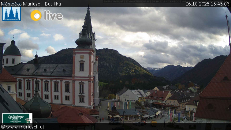 Městečko Mariazell - Basilika - 26.10.2025 v 15:45 Městečko Mariazell - Basilika - 26.10.2025 v 15:45